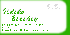 ildiko bicskey business card